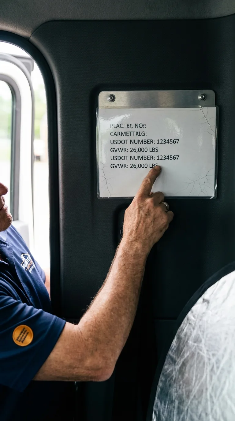 USDOT licensing placard verification in Uhrichsville